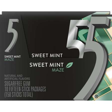 FIVE Five Sweet Mint Gum 15 Pieces, PK120 349329